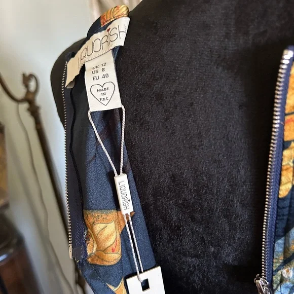 Liquorish pleated zip open back halter dress-Size 8-NWT - Picture 7 of 7